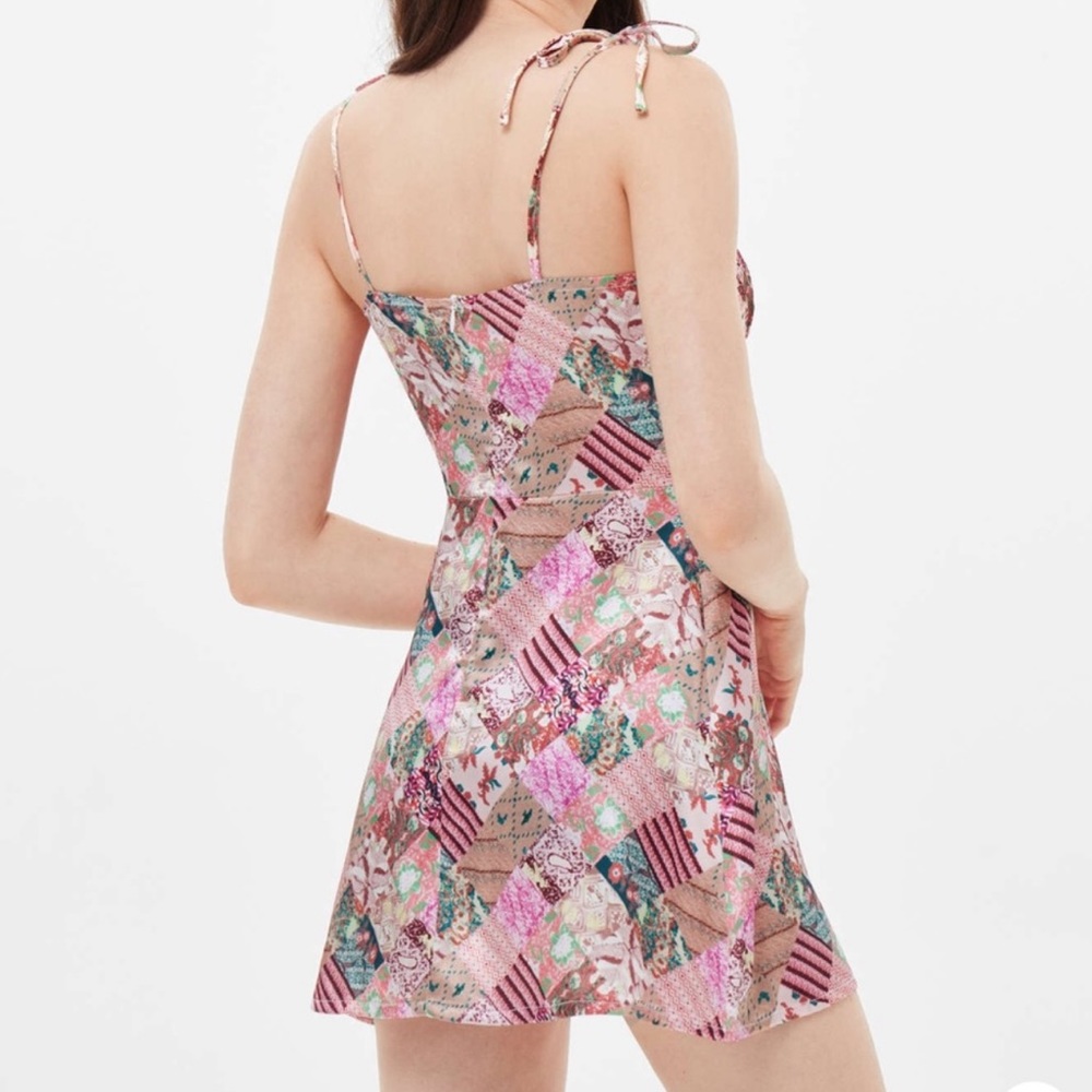 Patchwork Floral Mini Dress